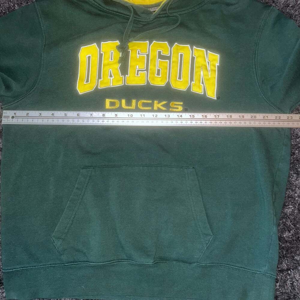 Stadium Athletics Oregon Ducks Hoodie Green Yellow Size Large - Picture 4 of 5